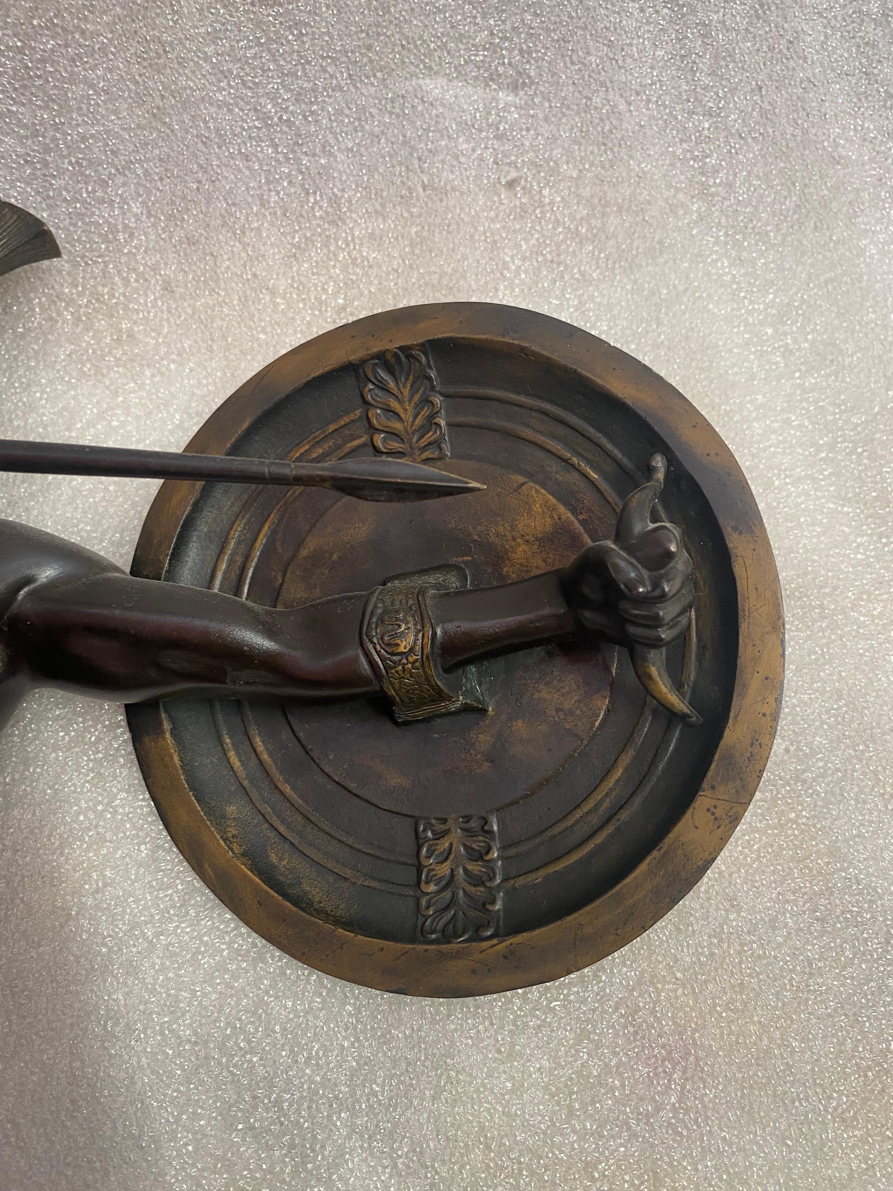 Wilhelm Wandschneider Achilles Bronze Signed H 43 Cm 5