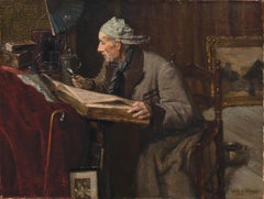 'The Old Antiques Dealer', Berlin Royal Academy, Thieme-Becker, Exhibited Oil
