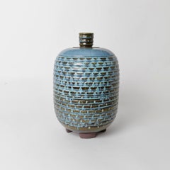 Wilhem Kage for Gustavsberg Large Swedish Farsta Stoneware Urn, 1950