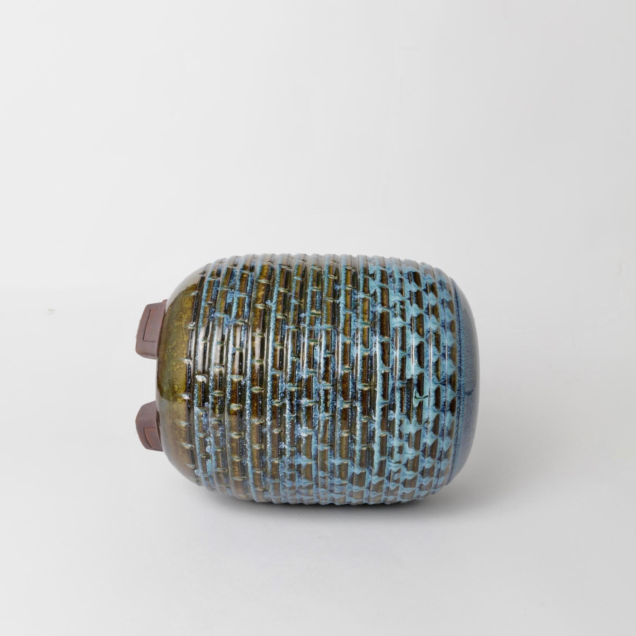 Wilhem Kage for Gustavsberg Large Swedish Farsta Stoneware Urn, 1950 For Sale 1