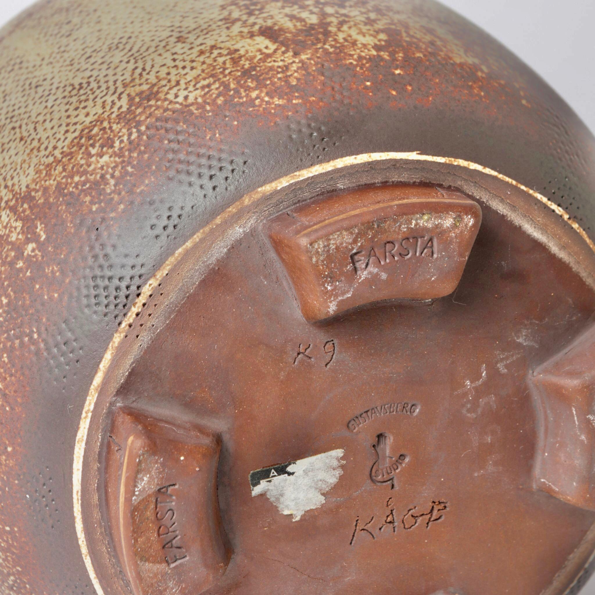Wilhem Kage for Gustavsberg Swedish Farsta Stoneware Urn, 1950 For Sale 1