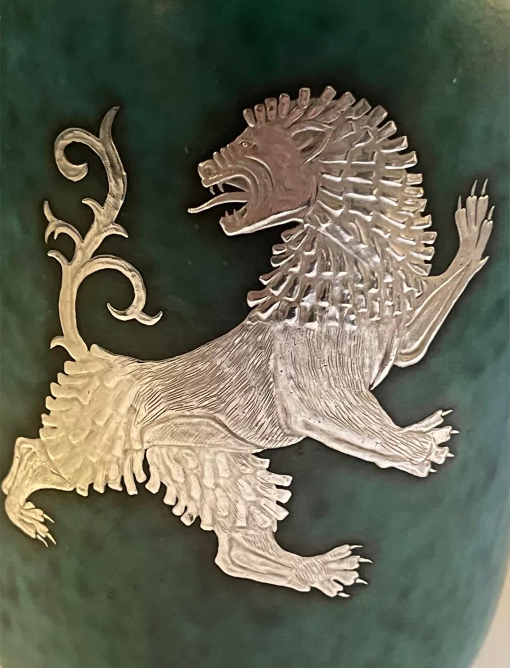 Argento Vaso Wilhem Kage 'ARGENTA' per Gustavsberg Svezia 1950 Firmato in vendita