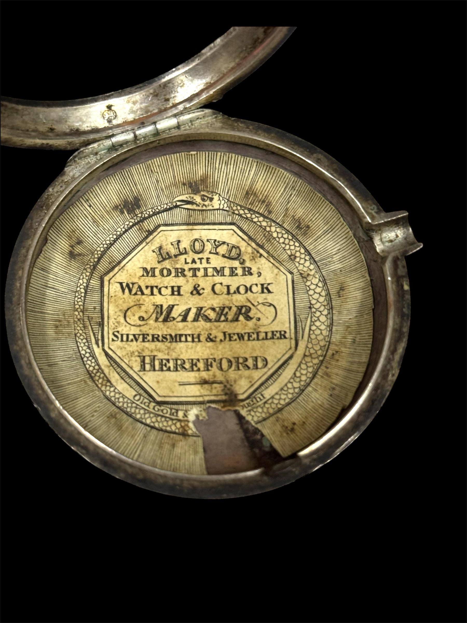 WILIAM HUGGIN verge pocket watch, polychrome painted enamel Dial in Silver 1803 For Sale 1