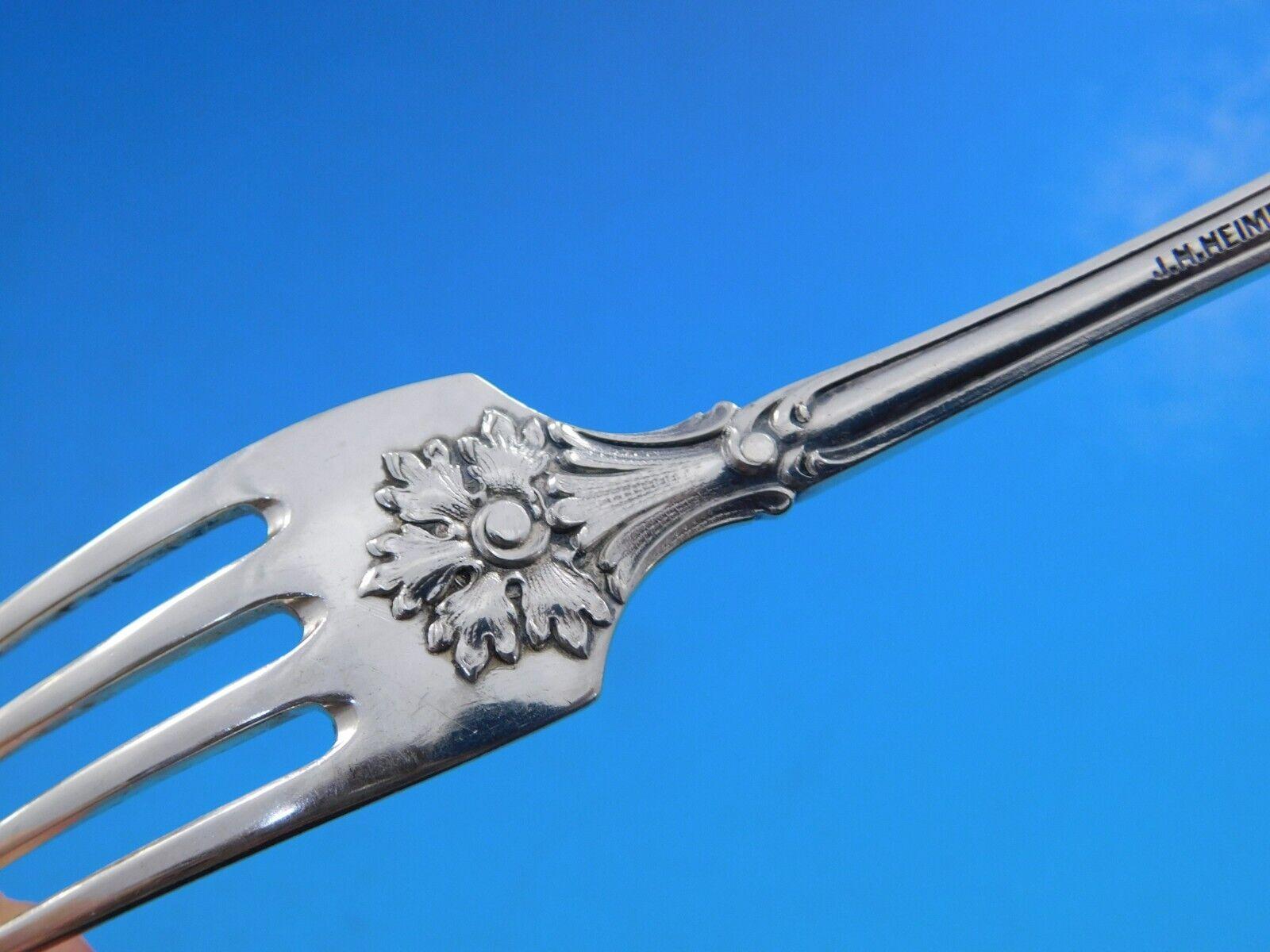 Wilkens German 800 Silver Flatware Set Service 57 pieces Ornate Rococo For Sale 3