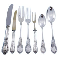 Wilkens German 800 Silver Flatware Set Service 57 pieces Ornate Rococo