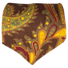 WILKES BASHFORD Braun Mehrfarbige Paisley Seidenkrawatte