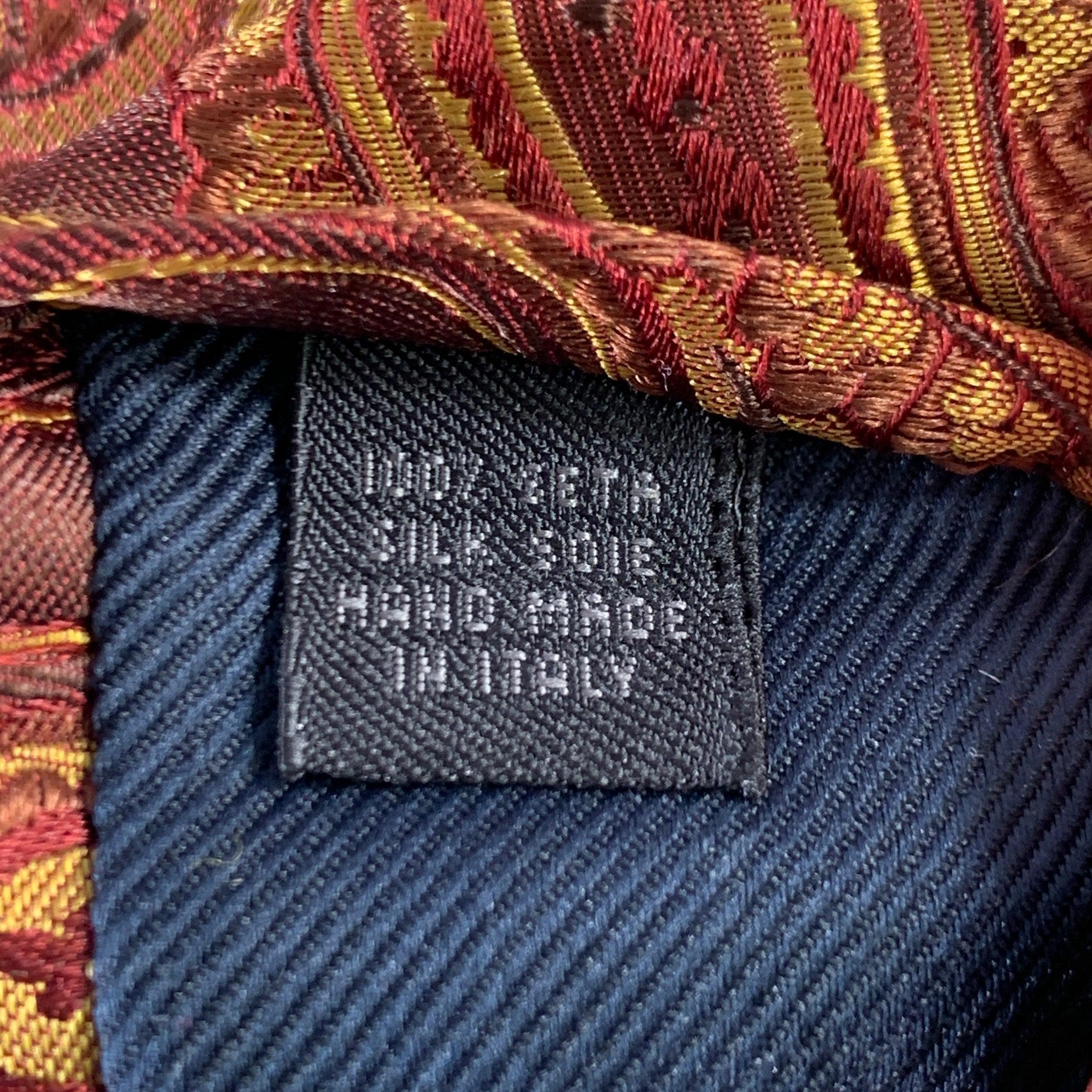 Men's WILKES BASHFORD Brown Orange Paisley Silk Tie