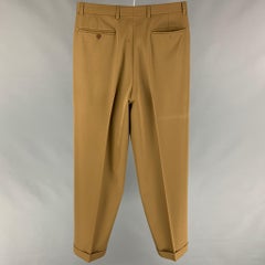WILKES BASHFORD Size 31 Khaki Wool Pleated Dress Pants