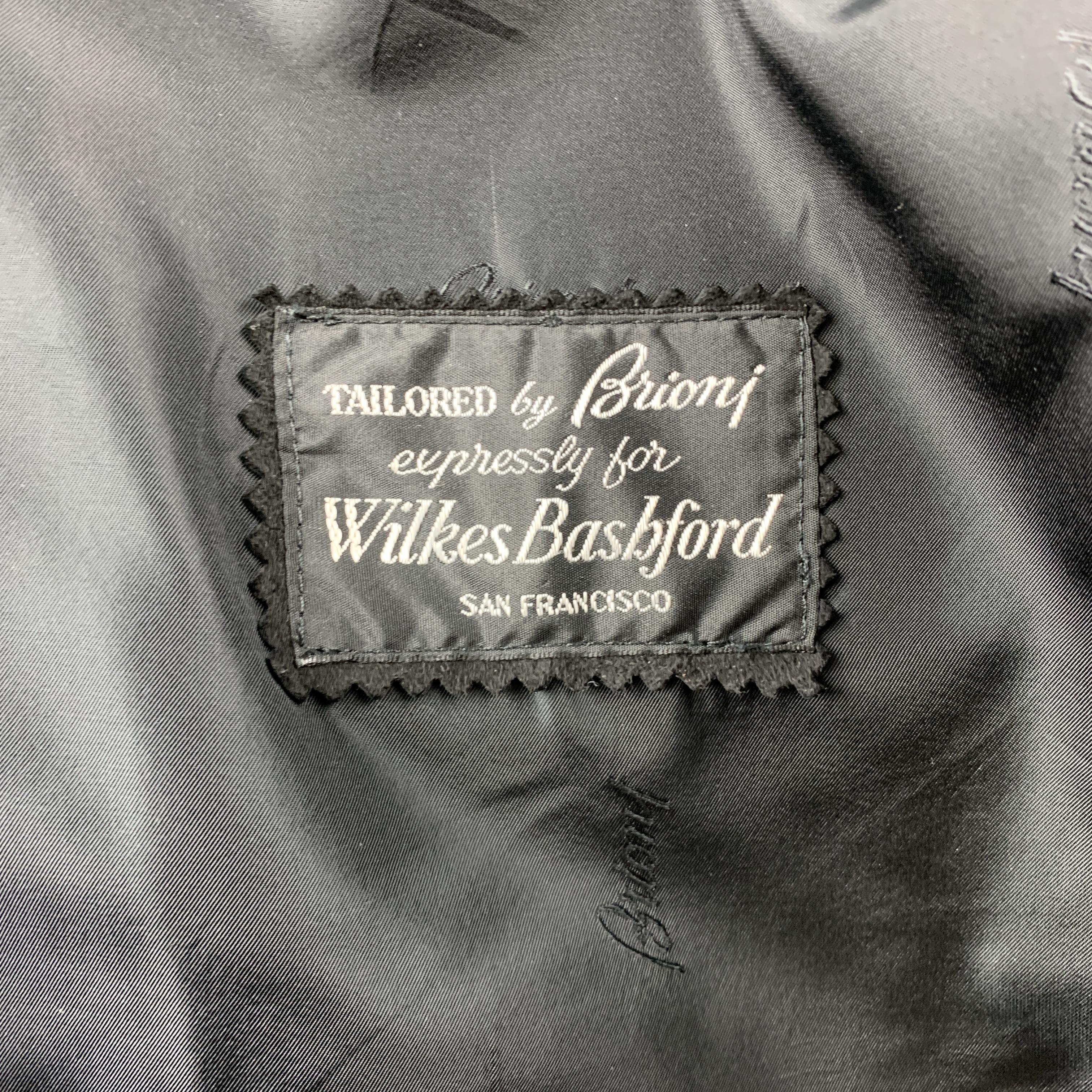 WILKES BASHFORD Size 38 Black Mixed Materials Leather Zip Up Jacket In Good Condition In San Francisco, CA