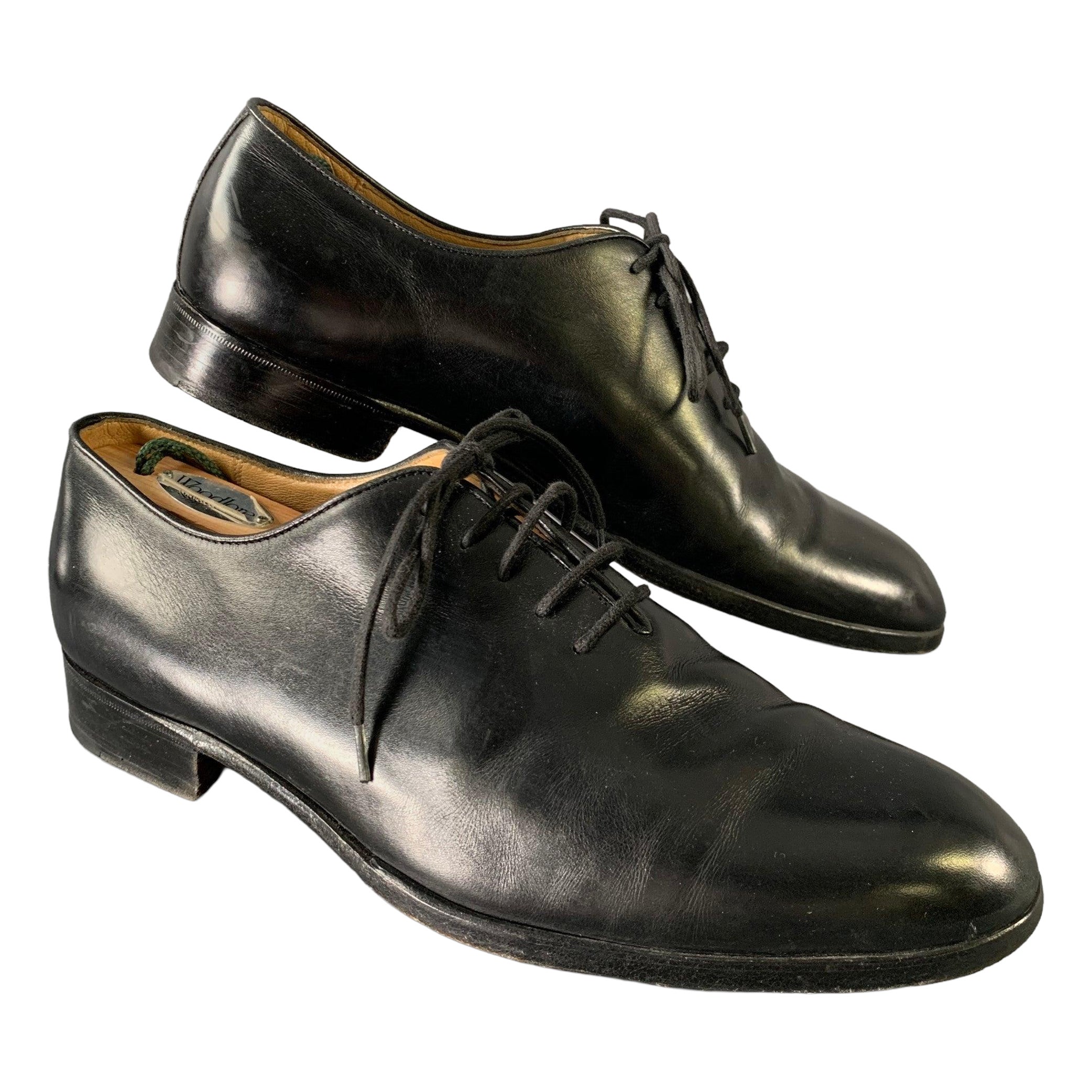 WILKES BASHFORD Size 9.5 Black Leather Lace Up Shoes For Sale