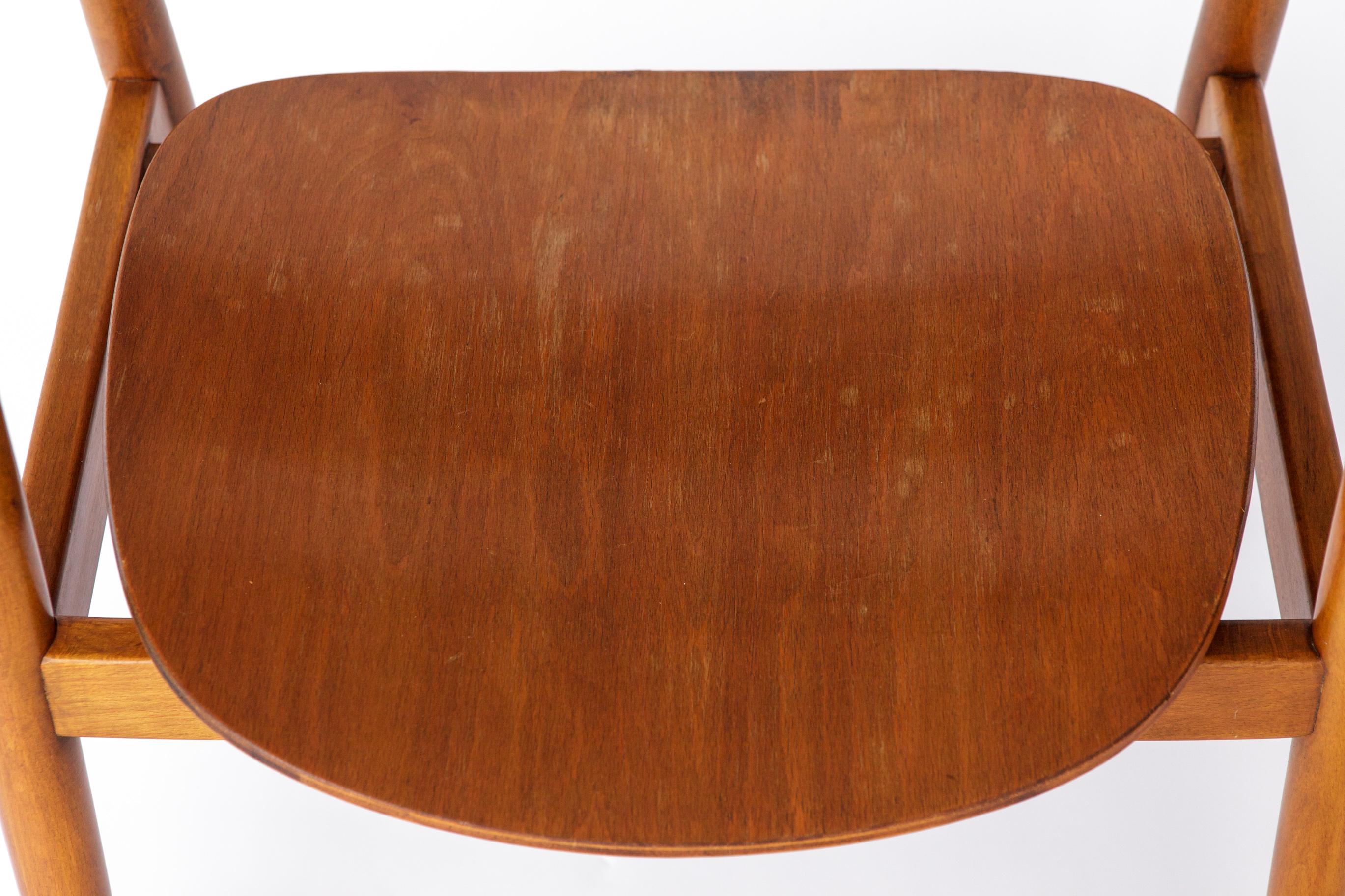 Wilkhahn 411 Armlehnstuhl, Vintage 1960s Teak, Deutscher Mid-Century Modern Stuhl (Moderne der Mitte des Jahrhunderts) im Angebot
