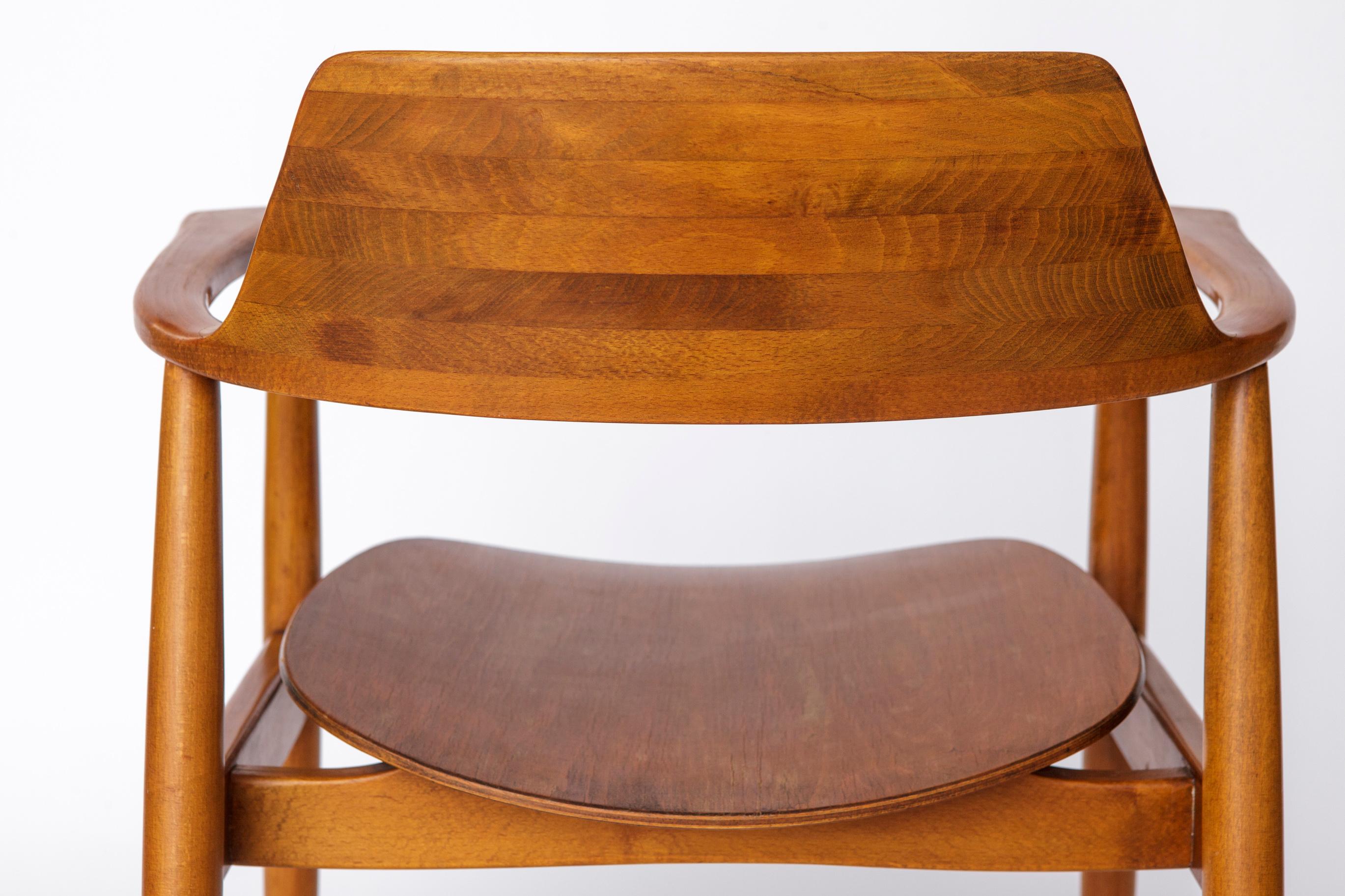 Wilkhahn 411 Armlehnstuhl, Vintage 1960s Teak, Deutscher Mid-Century Modern Stuhl (Teakholz) im Angebot