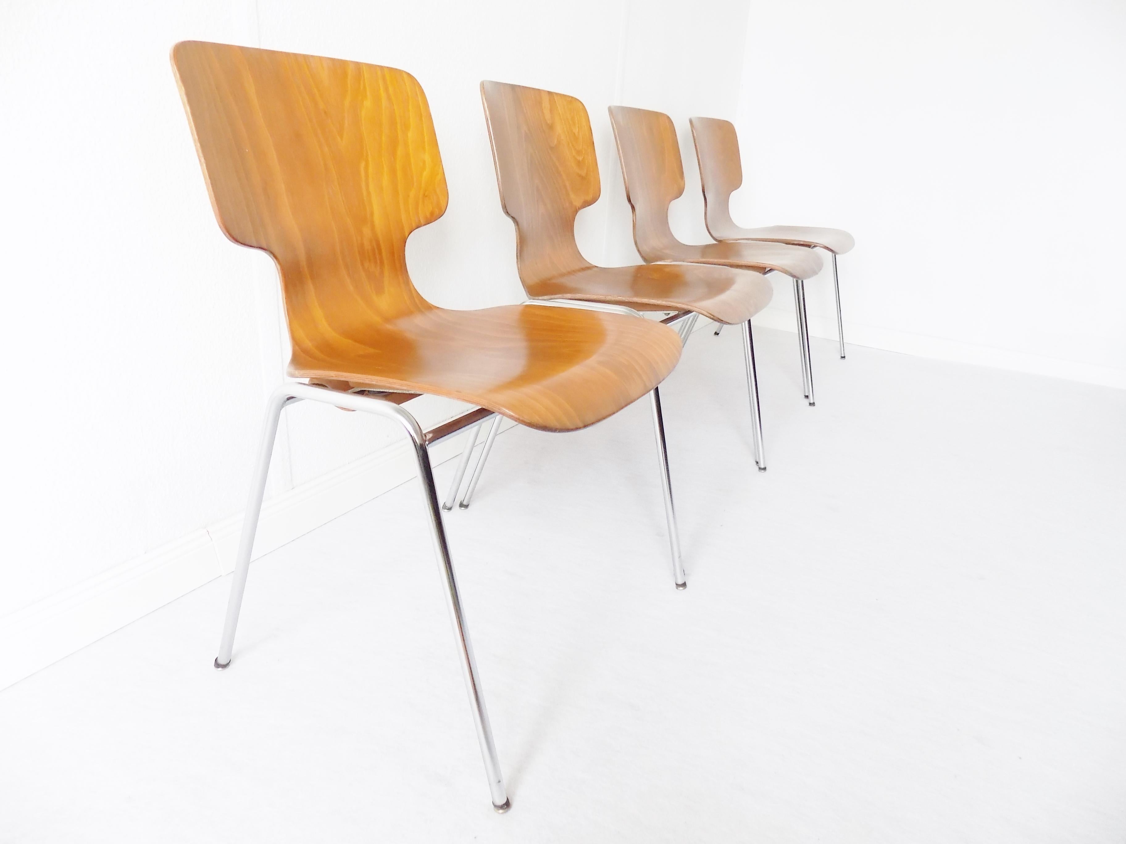 Mid-Century Modern Wilkhahn Conference Chairs set of 4