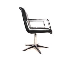Wilkhahn Delta Leder-Esszimmer-/ Konferenzstuhl von Delta Design