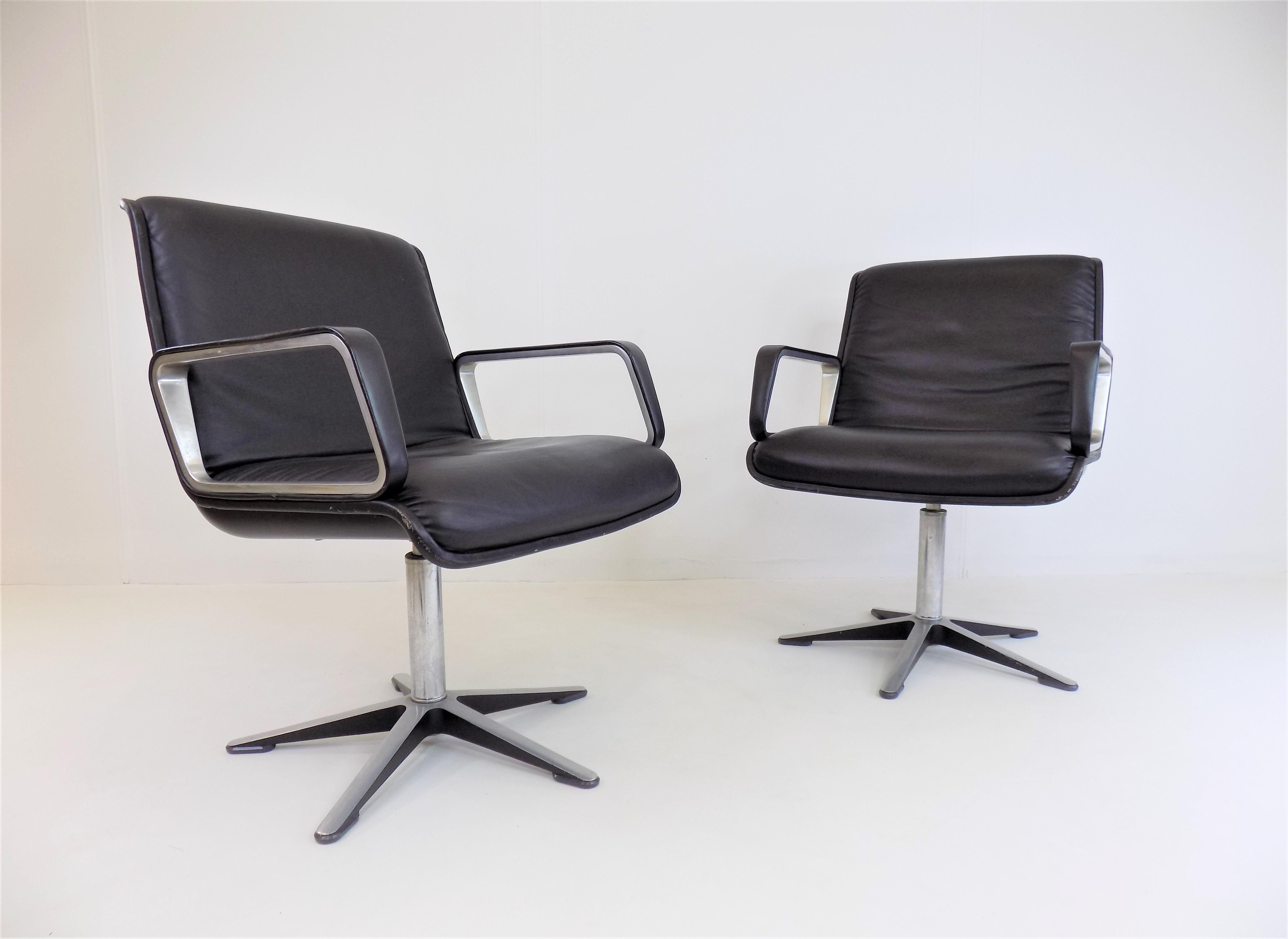 Mid-Century Modern Wilkhahn Delta set of 2 dining/conference chairs from Delta Group