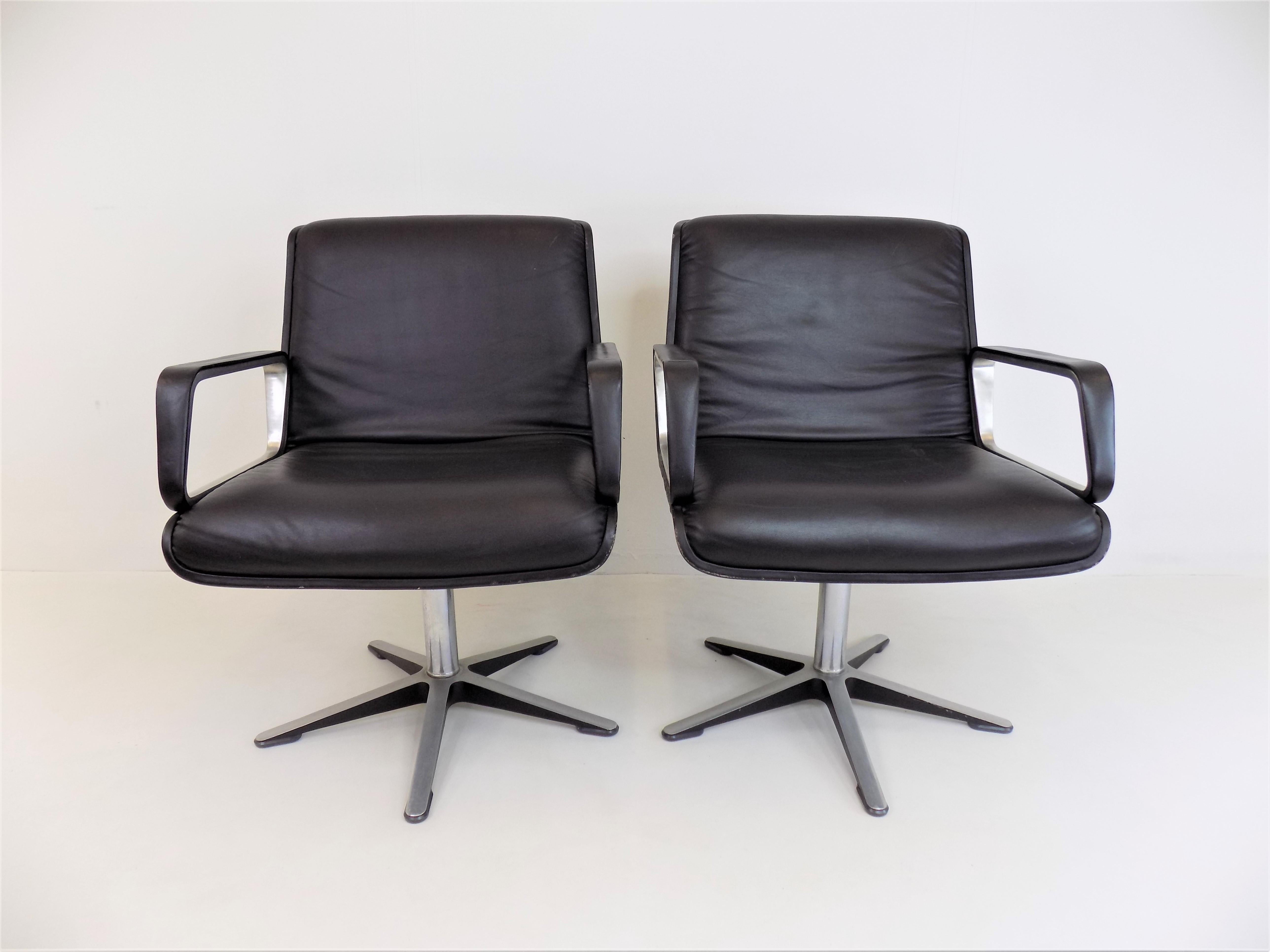 Mid-20th Century Wilkhahn Delta set of 2 dining/conference chairs from Delta Group