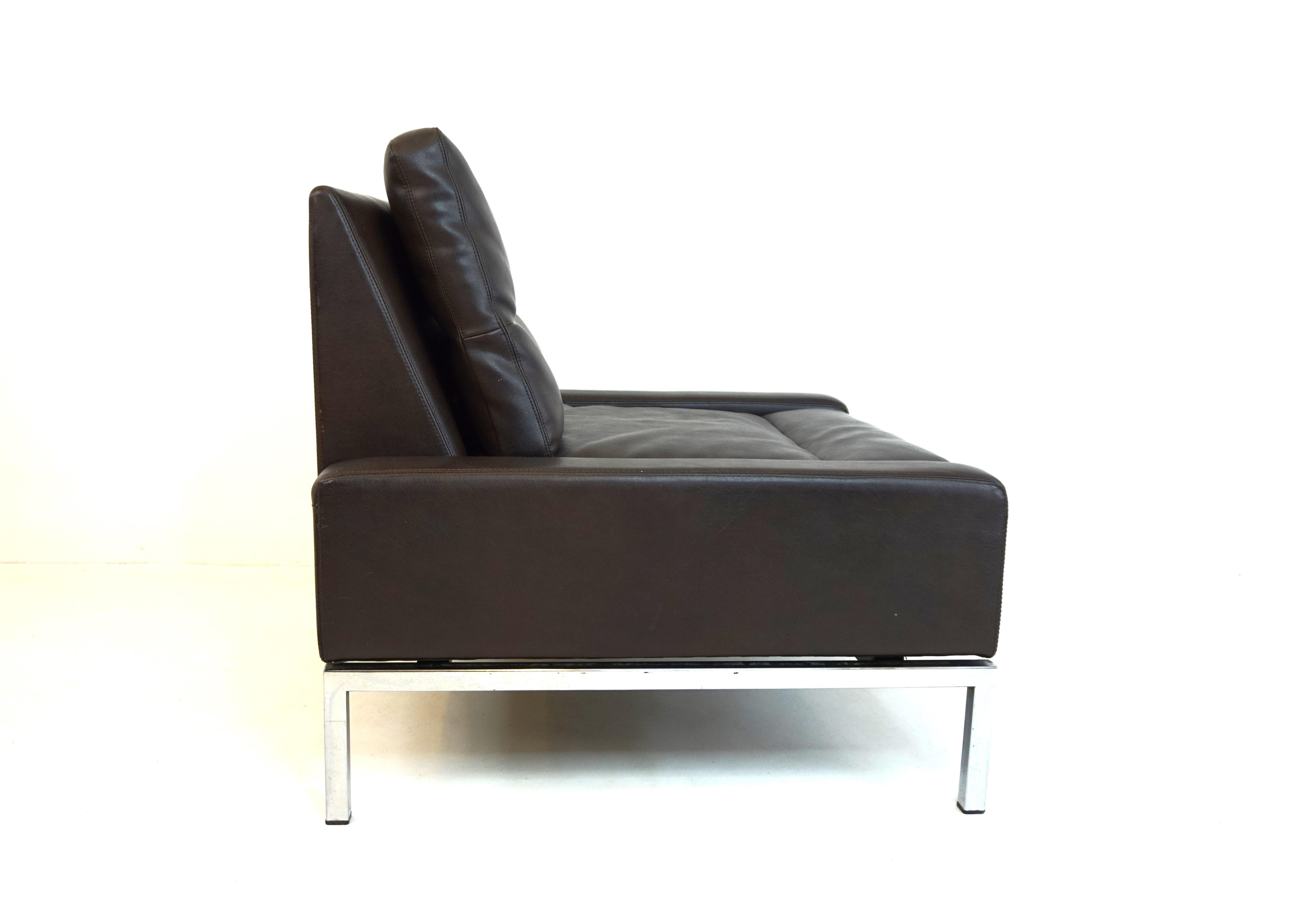 Faux Leather Wilkhahn Series 800 leather armchair by Hans Peter Piel For Sale
