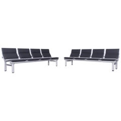 Wilkhahn Tubis Designer Fabric Sofa Set Three-Seat Bank Anthracit
