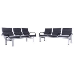 Wilkhahn Tubis Designer Fabric Sofa Set Three-Seat Bank Anthracite