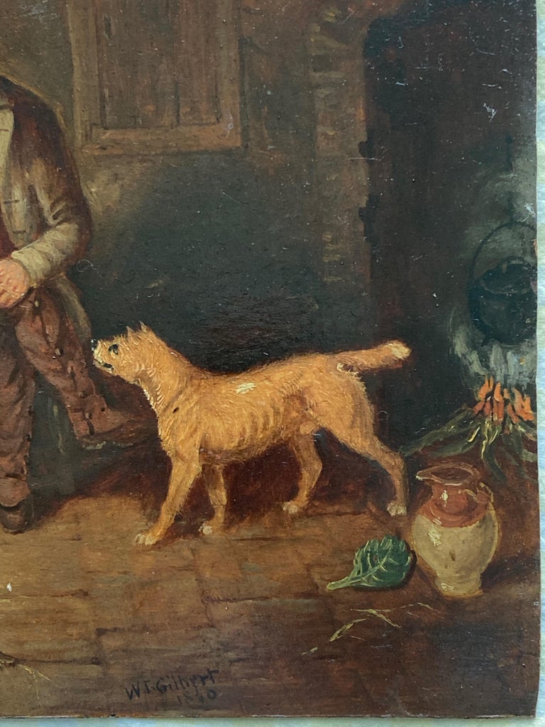 WJ Gilbert, Pair of Mid 19th Century Folk Art Paintings For Sale 2