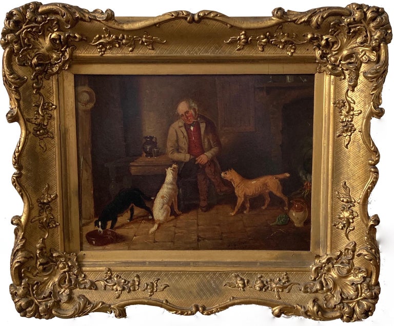 WJ Gilbert, Pair of Mid 19th Century Folk Art Paintings - Brown Animal Painting by Wilkinson John Gilbert