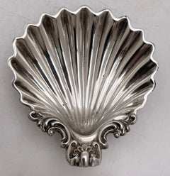 Wilkinson Pair of English Sterling Silver 1872 Victorian Shell Dishes