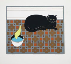 Vintage Cat and Canary by Will Barnet