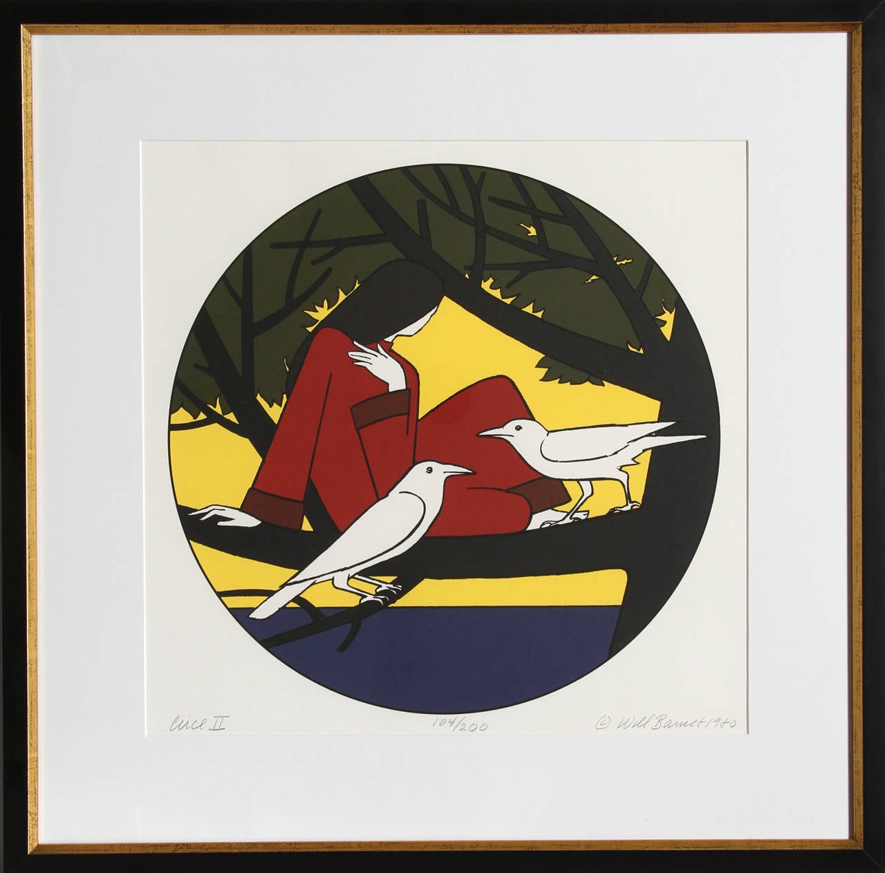Artist: Will Barnet, American (1911 - 2012)
Title: Circe II
Year: 1980
Medium: Screenprint, signed and numbered in pencil
Edition: 200
Size: 20 in. x 20 in. (50.8 cm x 50.8 cm)
Frame Size: 23.5 x 23.5 inches