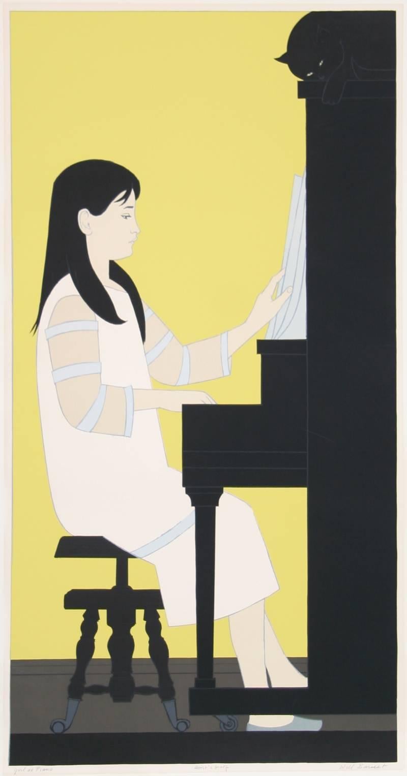Will Barnet Figurative Print - Girl at Piano