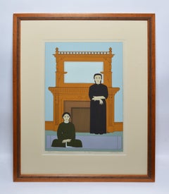 Original Signed Serigraph "Reflection" by Will Barnet