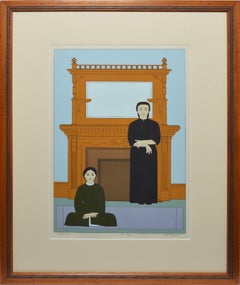 Original Signed Serigraph "Reflection" by Will Barnet