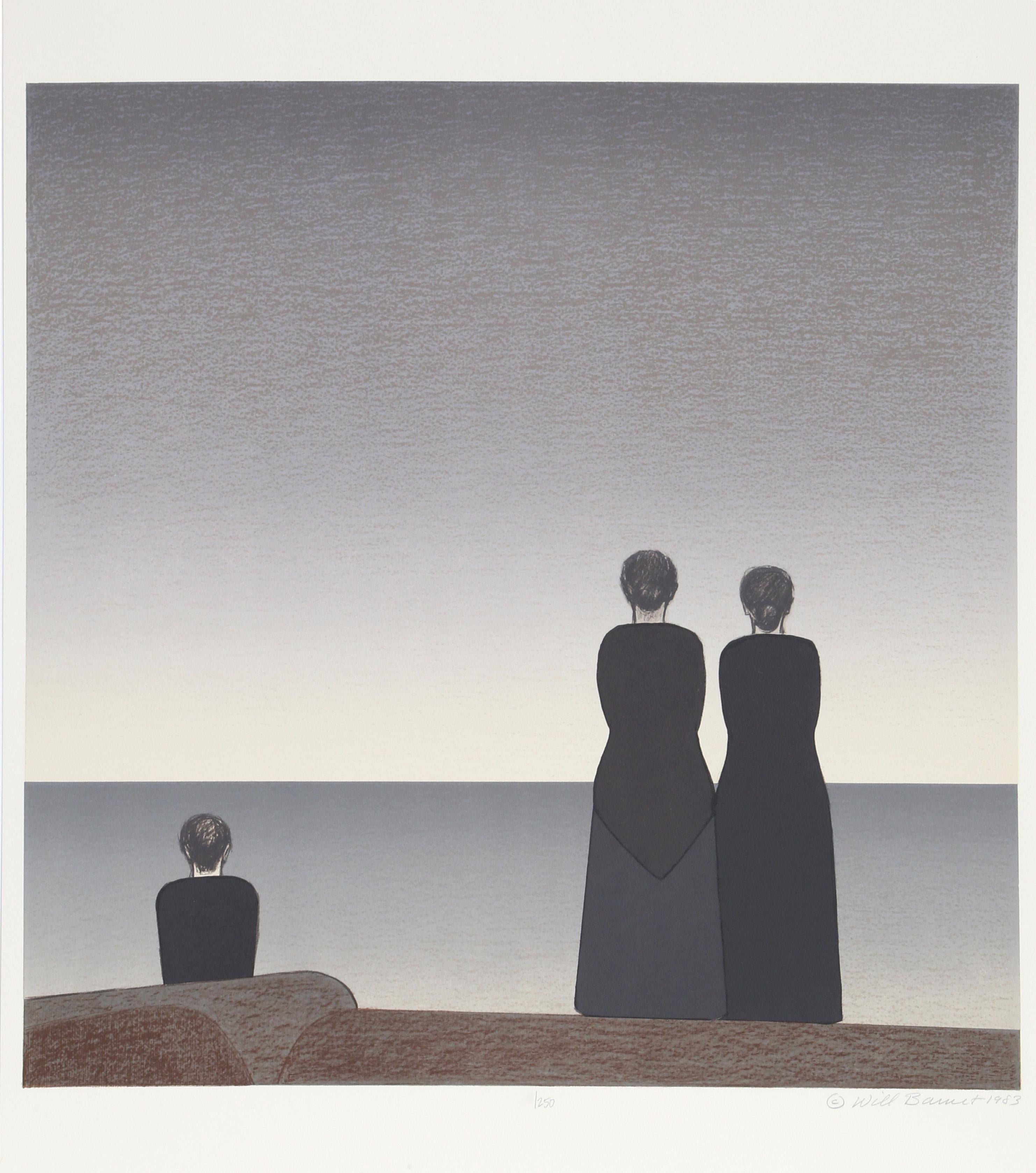 Artist: Will Barnet (American, 1911-2012)
Title: Peter Grimes
Year: 1983
Medium: Color Lithograph, signed and numbered in pencil
Edition: of 250
Image Size: 21 x 21 inches
Size: 30  x 22 in. (76.2  x 55.88 cm)

From the Metropolitan Opera Fine Art
