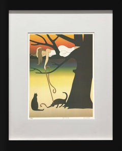 Play Offsetdruck von Will Barnet, gerahmt, 1976, Lyrische Komposition