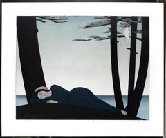 Reclining Woman, Framed Lithograph by Will Barnet 1982