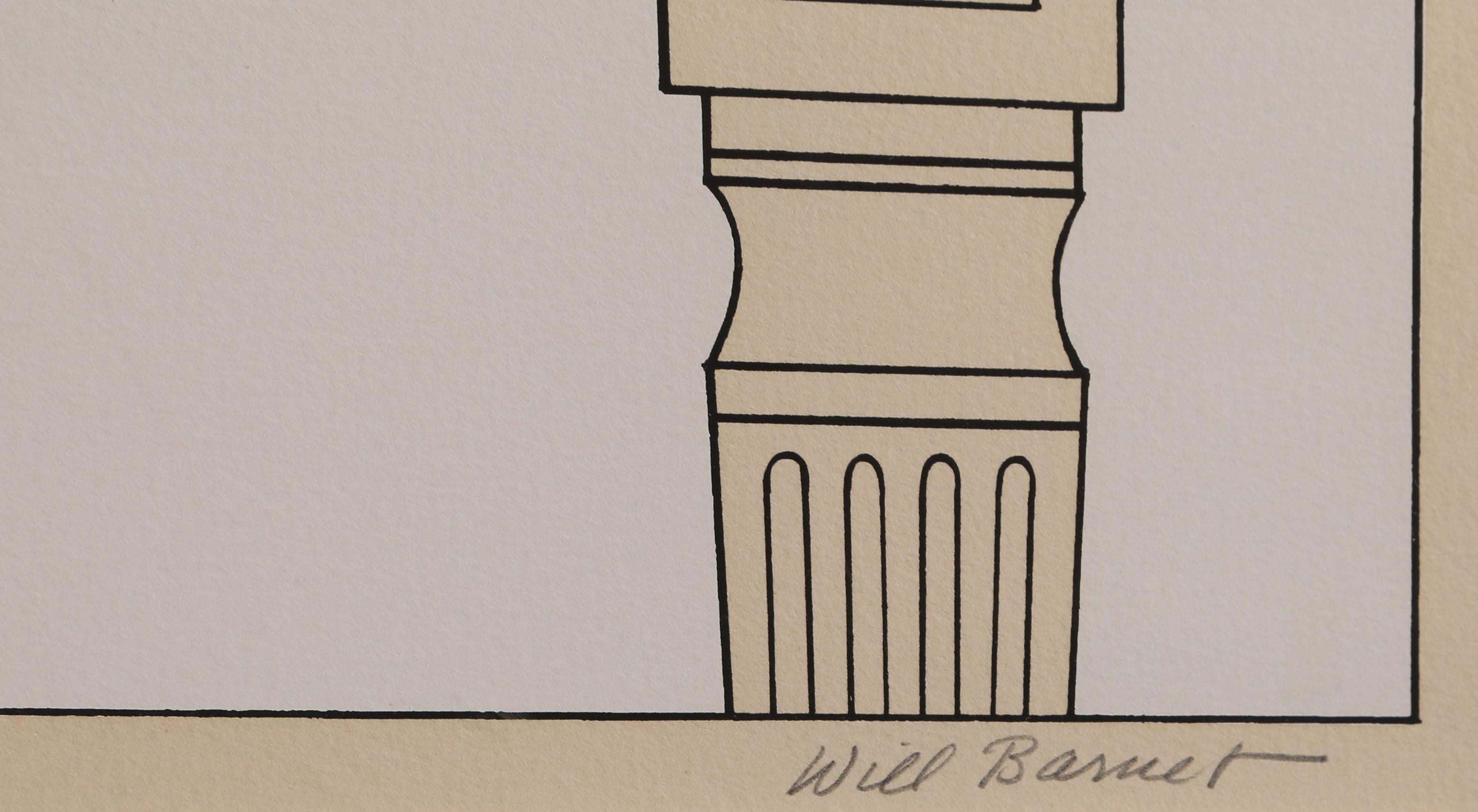 Artist: Will Barnet, American (1911 - 2012)
Title: Seventh Season
Year: 1975
Medium: Serigraph, signed and numbered in pencil
Edition: 173/300
Image Size: 36 x 27 inches
Size: 39.5  x 29 in. (100.33  x 73.66 cm)
Frame Size: 40 x 31 inches

Fig 156,