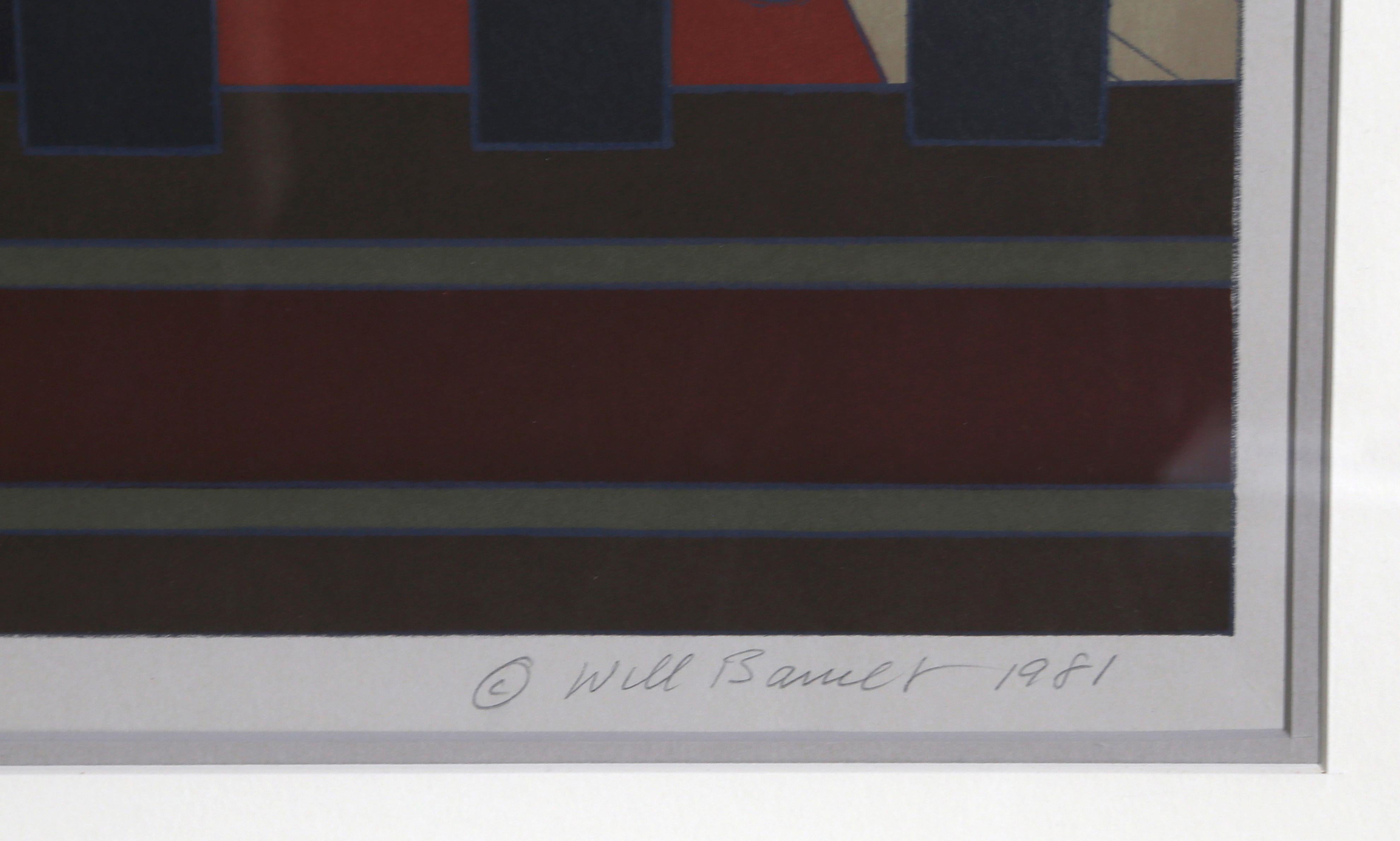 The Bannister, Framed Modern Lithograph by Will Barnet 1981 For Sale 1