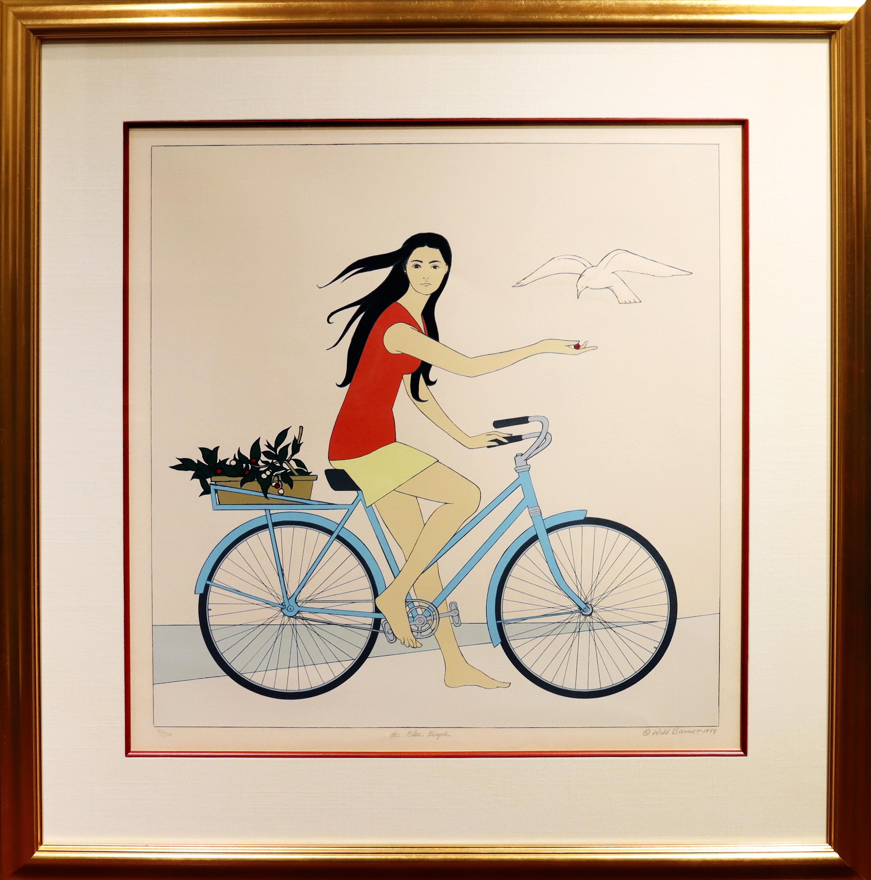 The Blue Bicycle - Print by Will Barnet