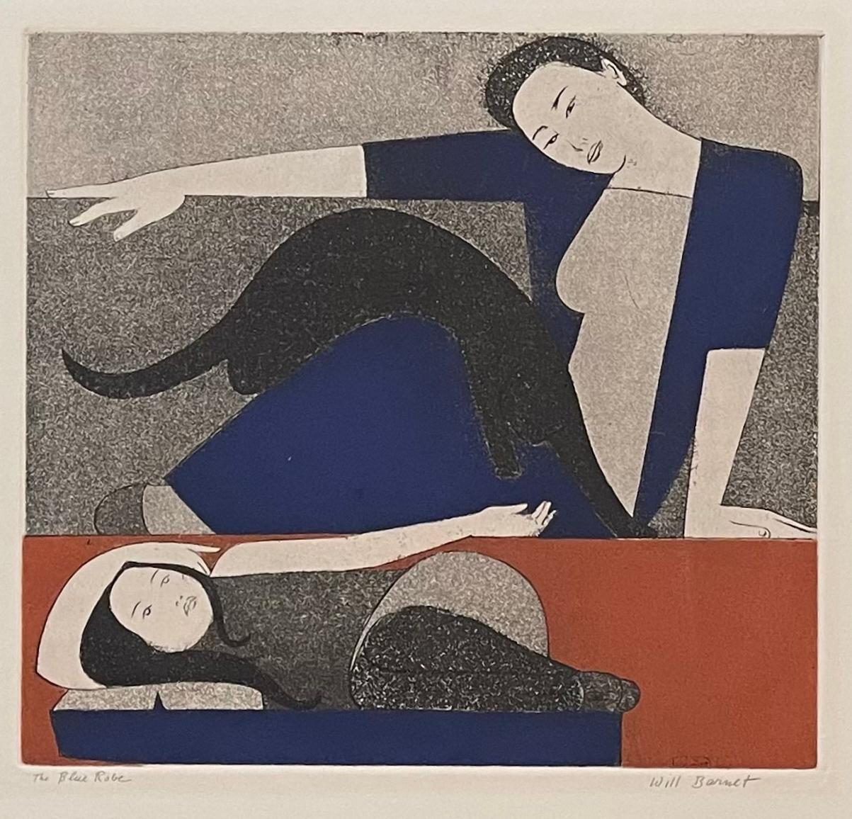 Will Barnet Figurative Print - THE BLUE ROBE