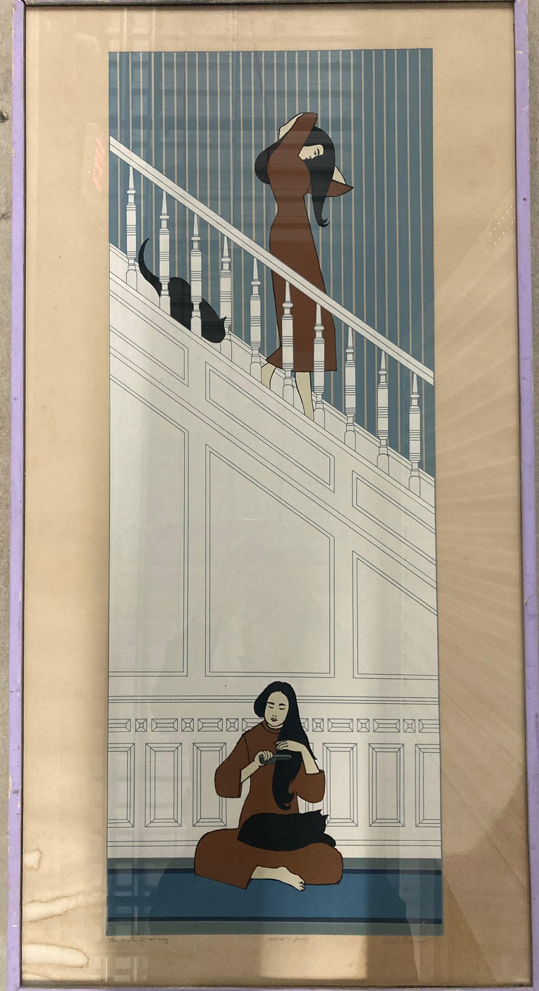 “The White Stairway” - Print by Will Barnet