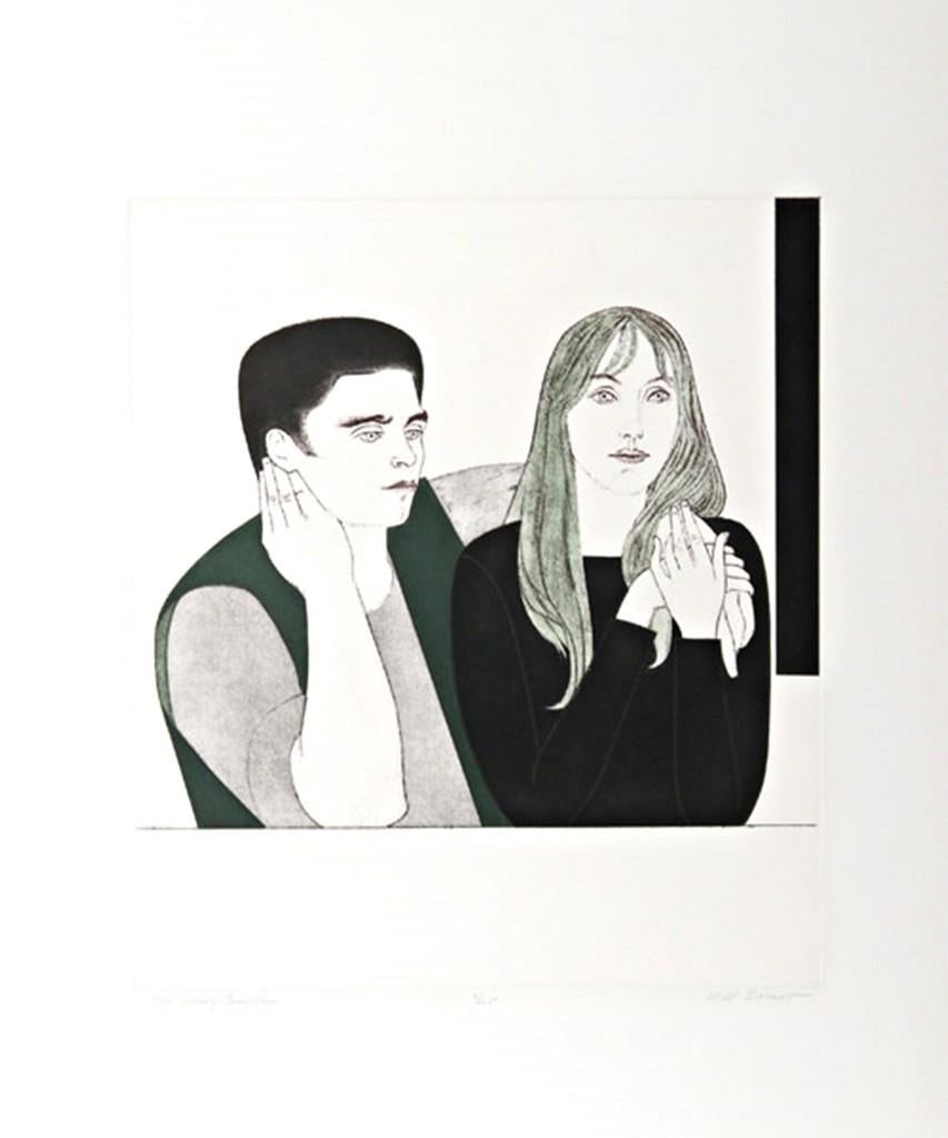 The Young Couple (Cole 141) Romantic print by famed figurative artist