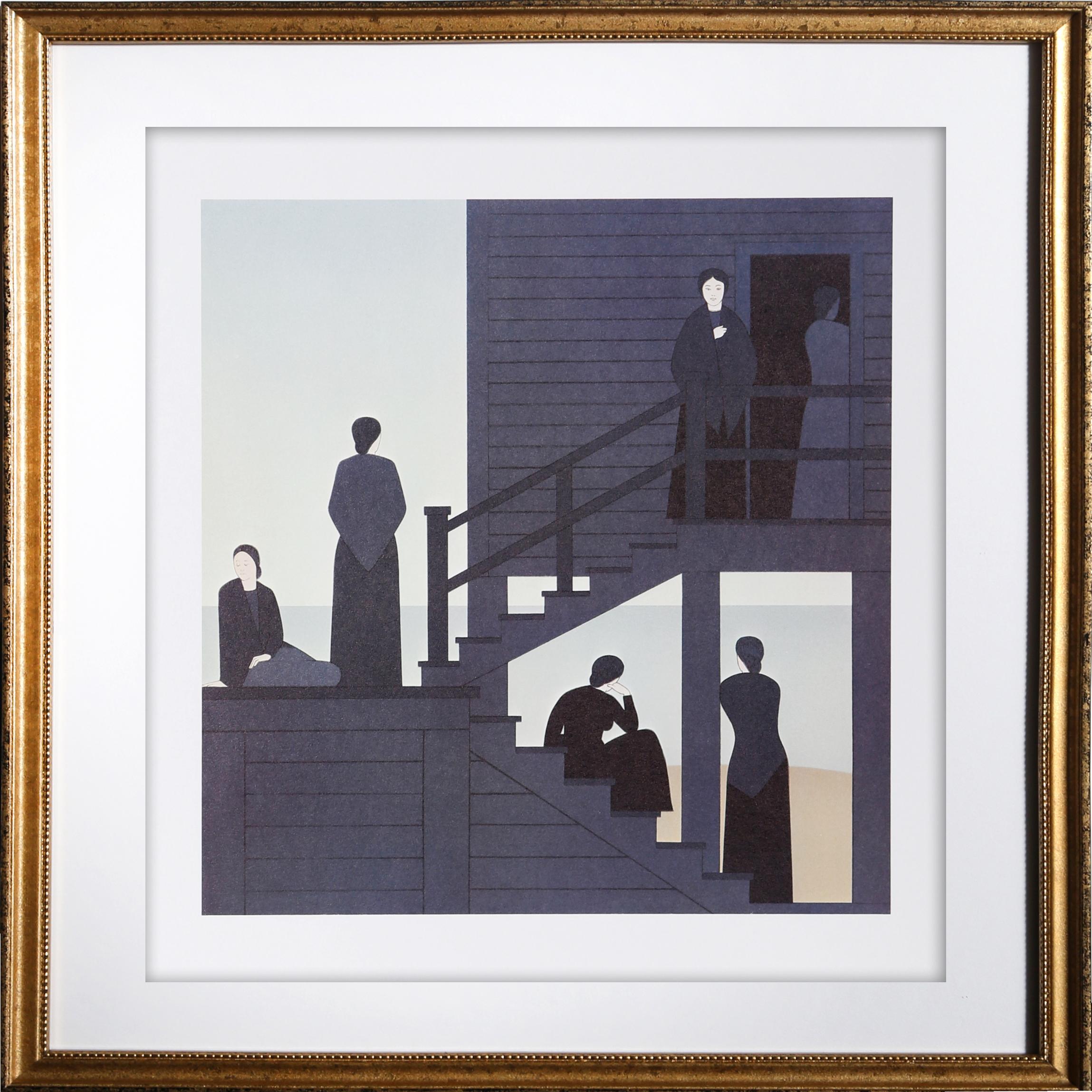 Waiting from the Kent Bicentennial Portfolio
Will Barnet, American (1911–2012)
Date: 1975
Offset Lithograph (unsigned)
Image Size: 11.25 x 11 inches
Size: 17 x 14 in. (43.18 x 35.56 cm)
Frame Size: 19 x 19 inches
Publisher: Lorillard
