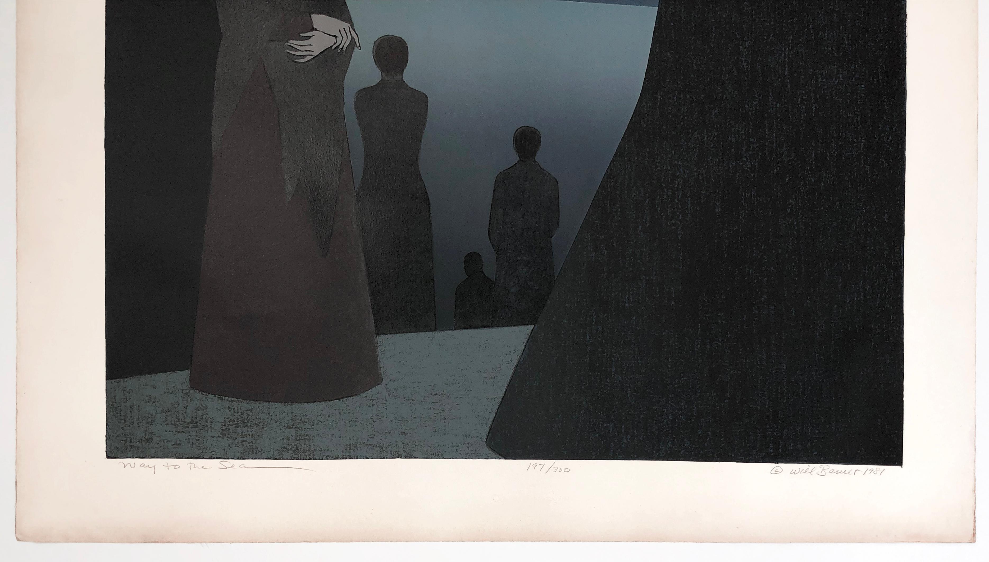 Way to the Sea (framed hand signed lithograph) - Print by Will Barnet