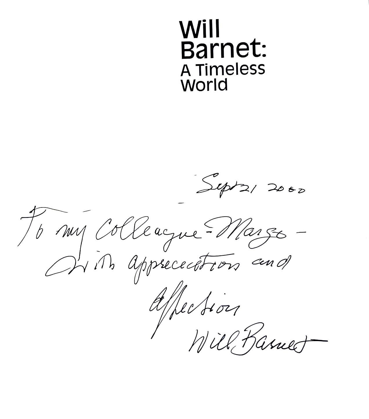 Will Barnet: A Timeless World (hand signed, dated and warmly inscribed) For Sale 1