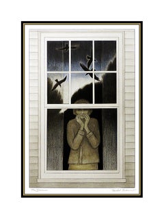 Will Barnet Original The Dream Color Lithograph Signed Rare Portrait Artwork SBO