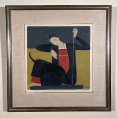 WOMAN, CAT, AND STRING