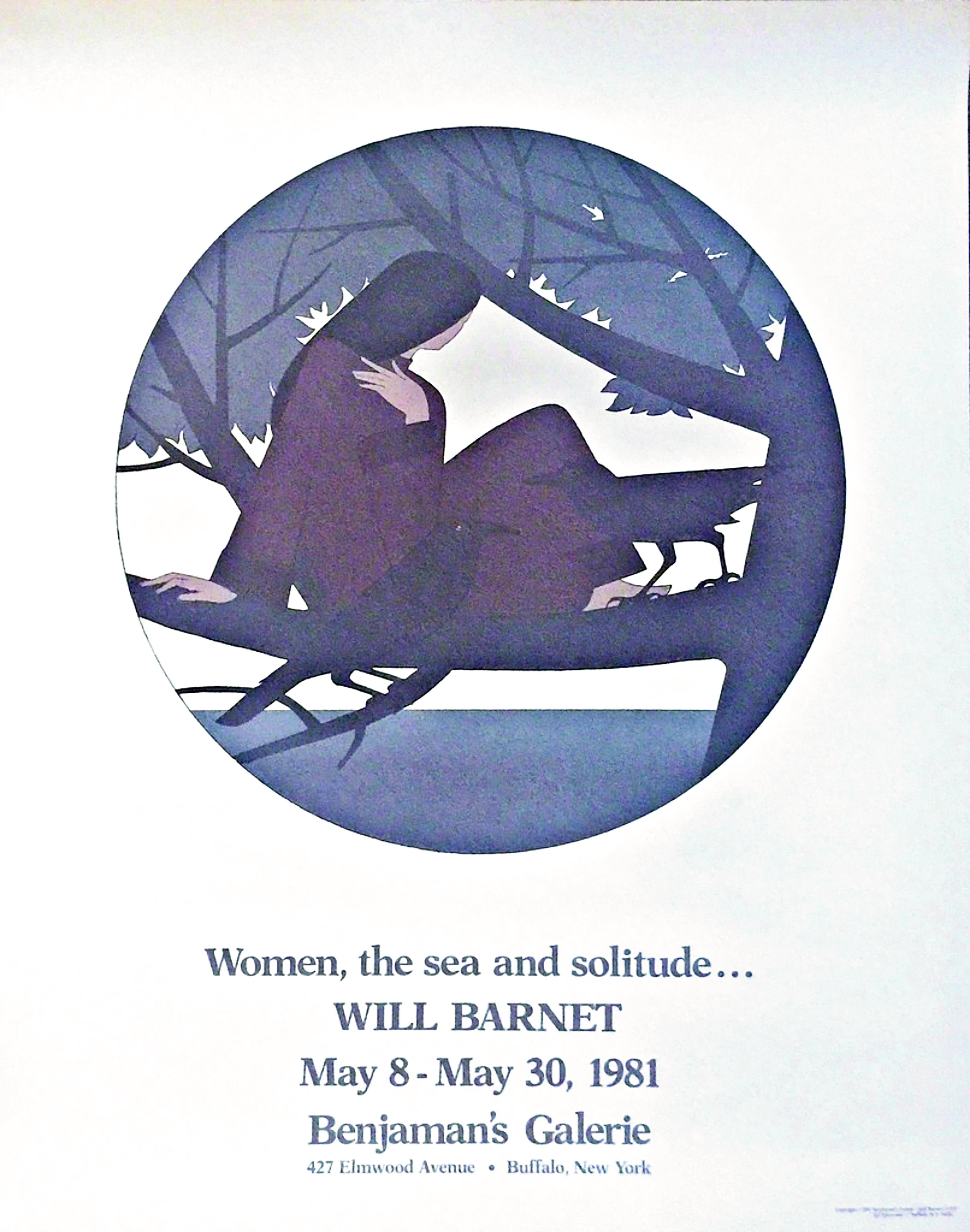 Frauen Das Meer und die Einsamkeit – Offset-Lithographieplakat