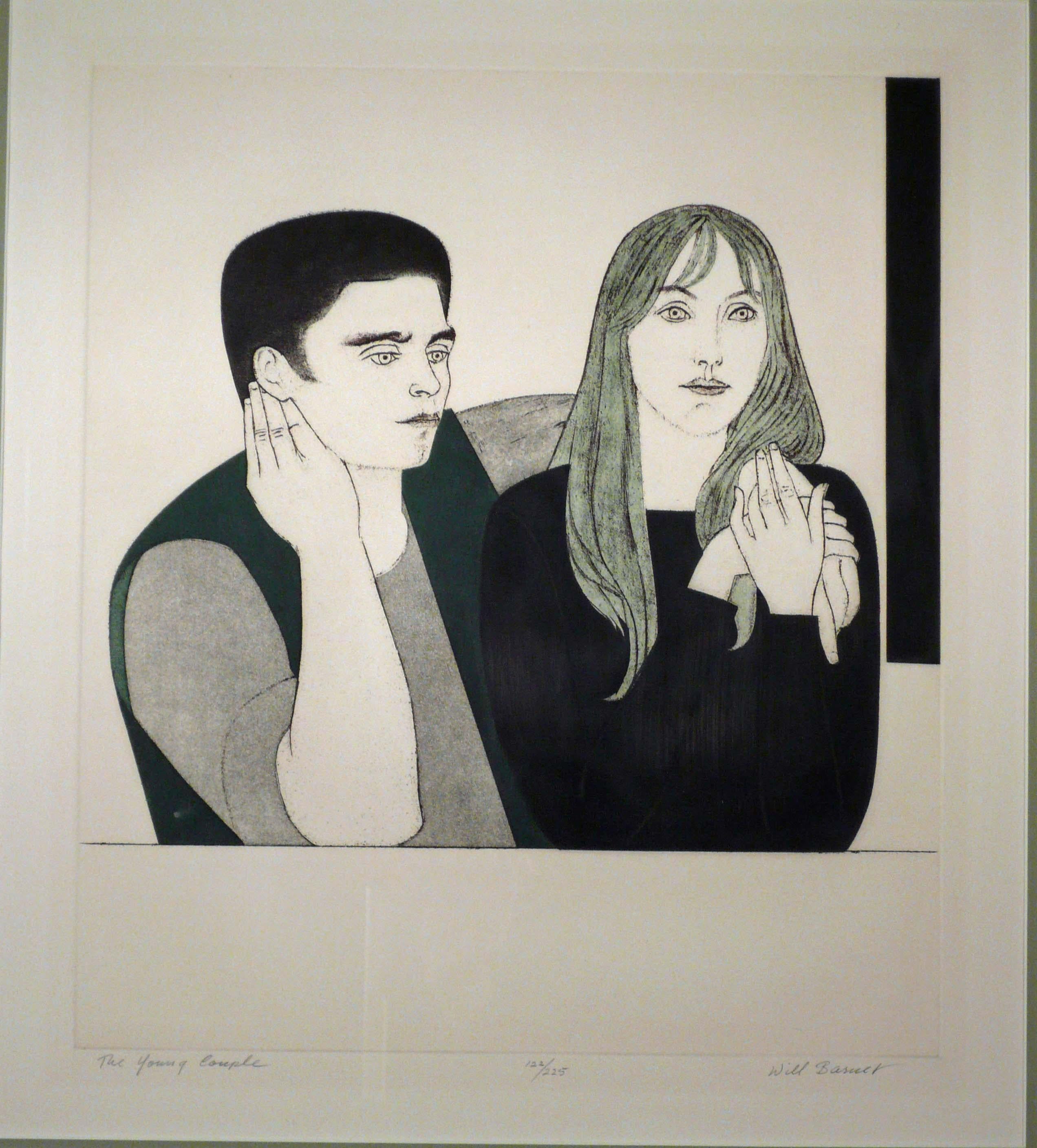 Will Barnet Figurative Print - YOUNG COUPLE
