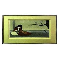 Will Barnet Signierter Serigraphiedruck „Madame Schmetterling“ in limitierter Auflage