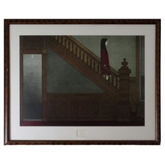 Will Barnet Stairway Collotype Print NY Graphic Society, 1970