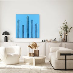 Agua Viva - Abstract Playful Blue Tone Southwestern Inspired Still Life Painting